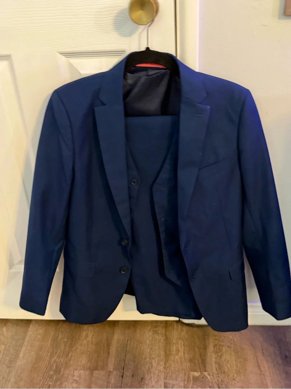 Boys size 16 Navy Blue Two-Piece Suit Jacket